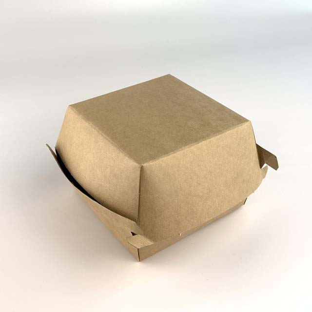 brown paper burger box