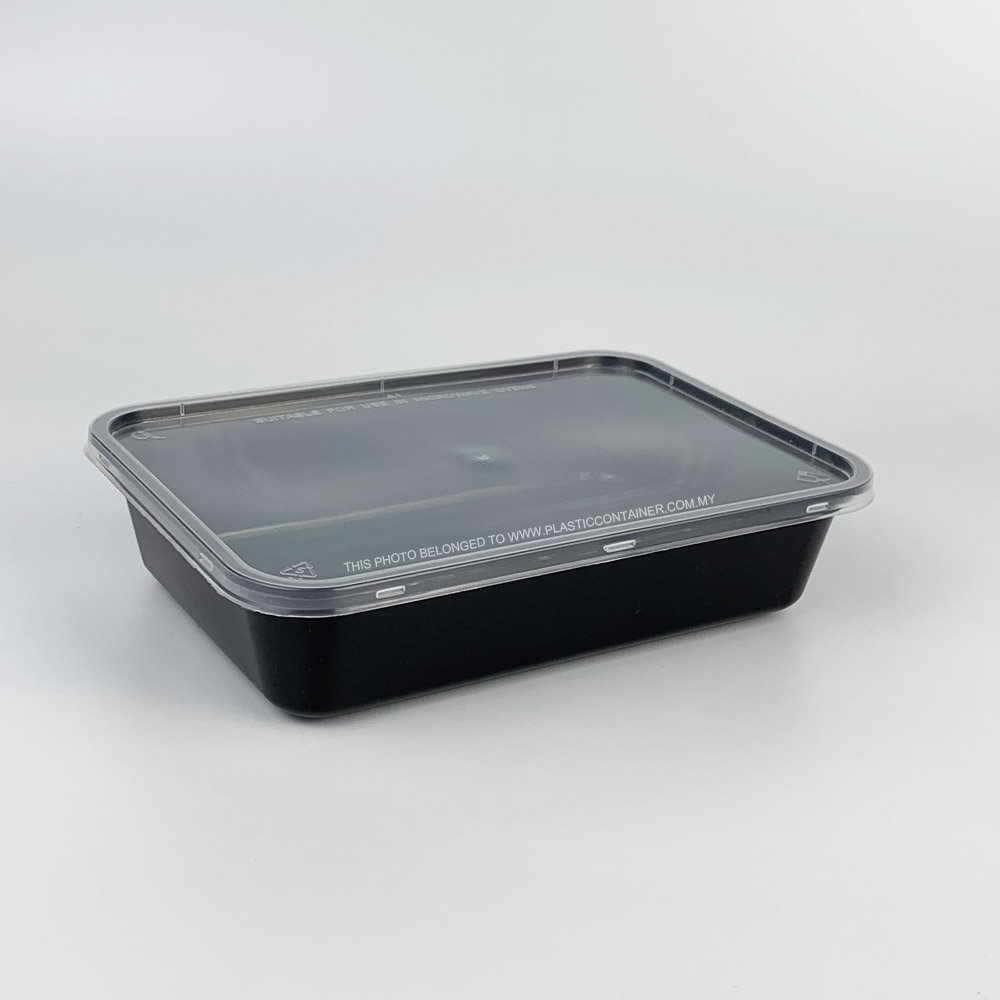 container with black base