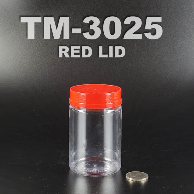 pet bottle 250ml with red lid