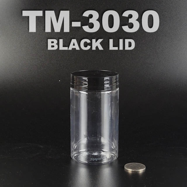 pet BOTTLE 300ml with black lid