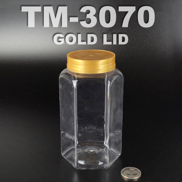 pet JAR 700ml with gold lid