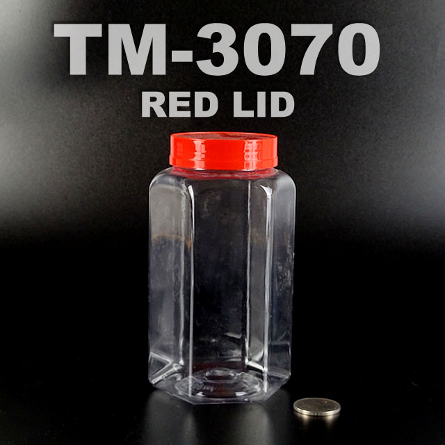 pet bottle 700ml with red lid