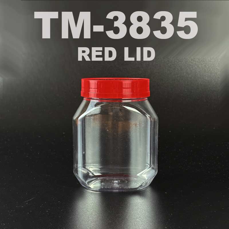 pet bottle 350ml with red lid